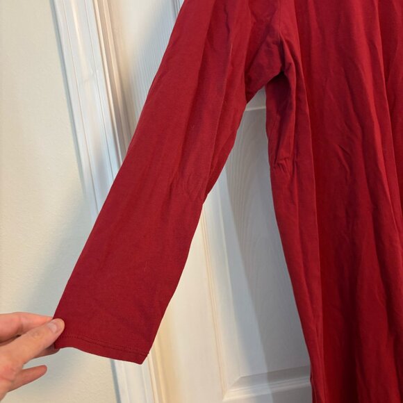 Universal STANDARD Red Long Sleeve Tesino V-Neck Tee Dress Plus Size  L - Picture 6 of 12